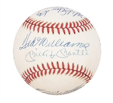 500 Home Run Club Multi Signed OAL Brown Baseball With 11 Signatures (JSA)